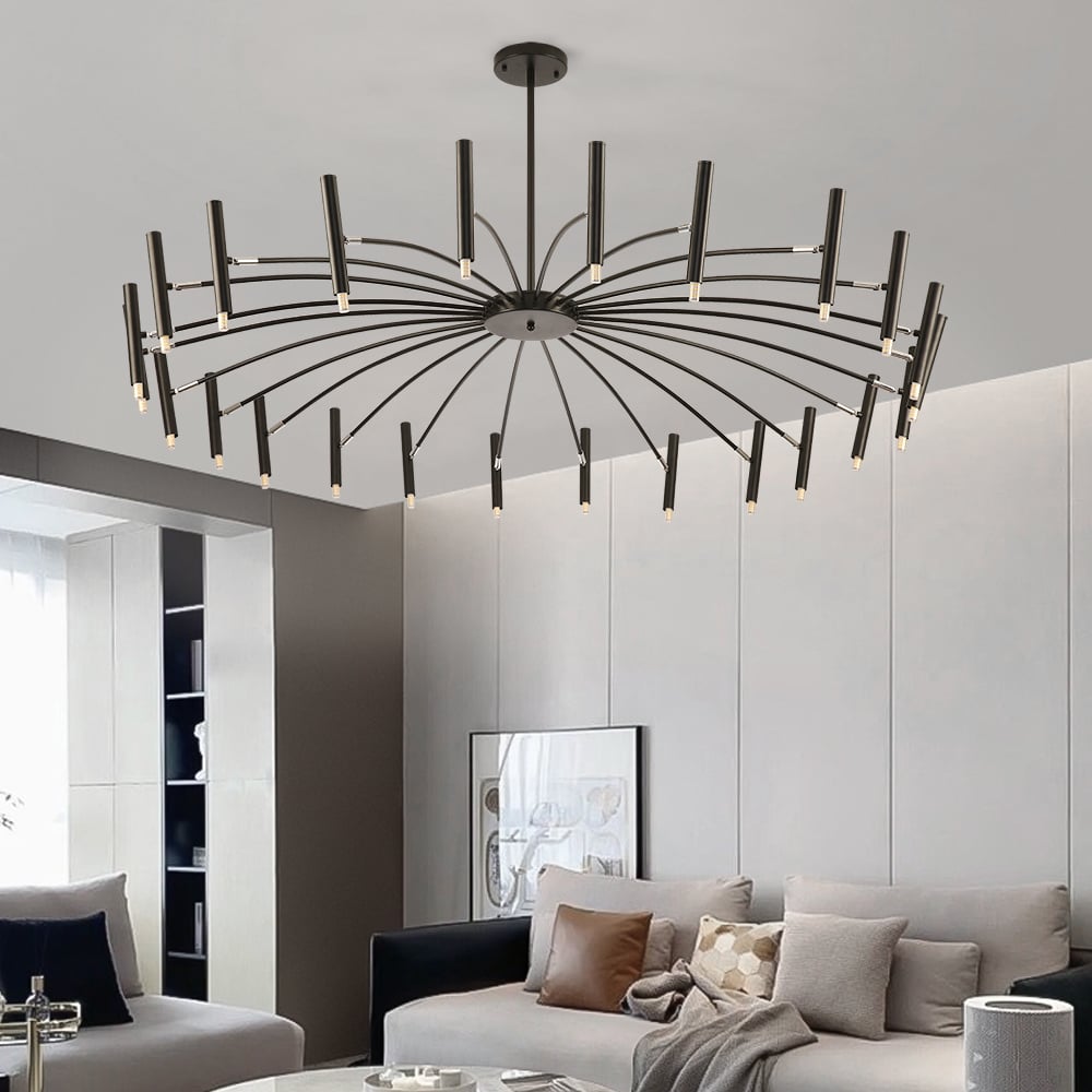 Cemarus Vintage Industrial Metal Chandelier - Lamp Copper