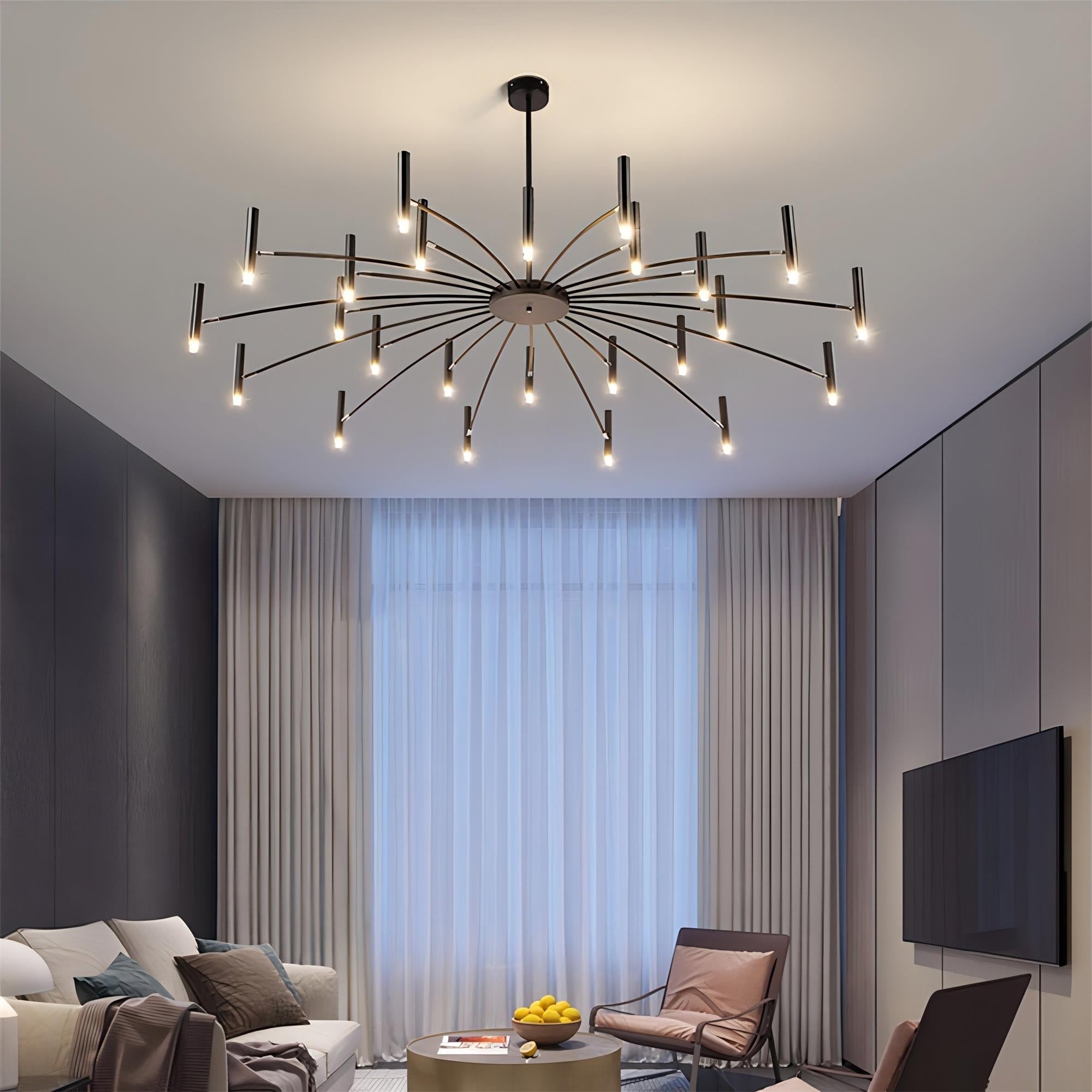 Cemarus Vintage Industrial Metal Chandelier - Lamp Copper