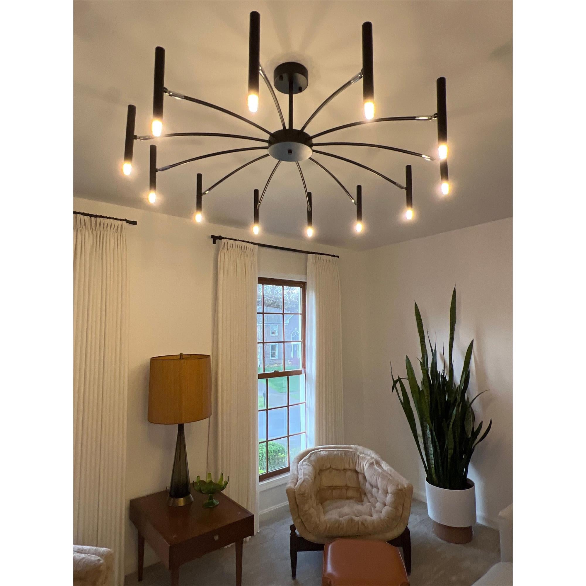 Cemarus Vintage Industrial Metal Chandelier - Lamp Copper