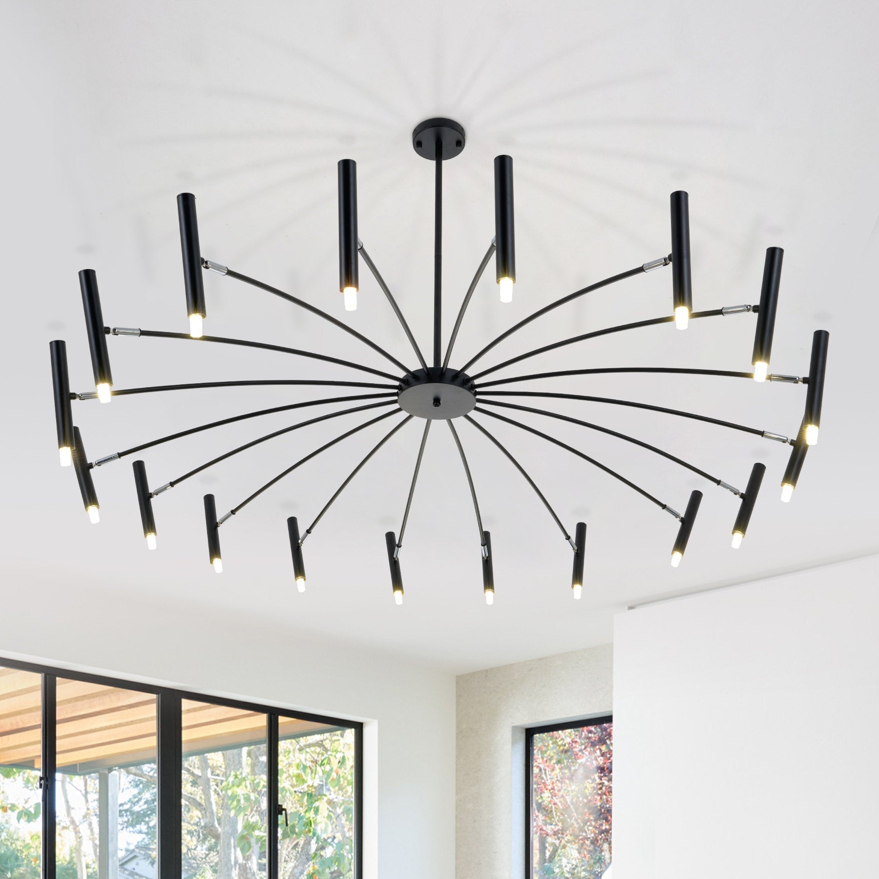 Cemarus Vintage Industrial Metal Chandelier - Lamp Copper