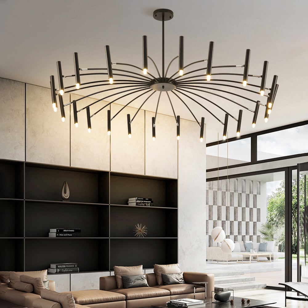 Cemarus Vintage Industrial Metal Chandelier - Lamp Copper