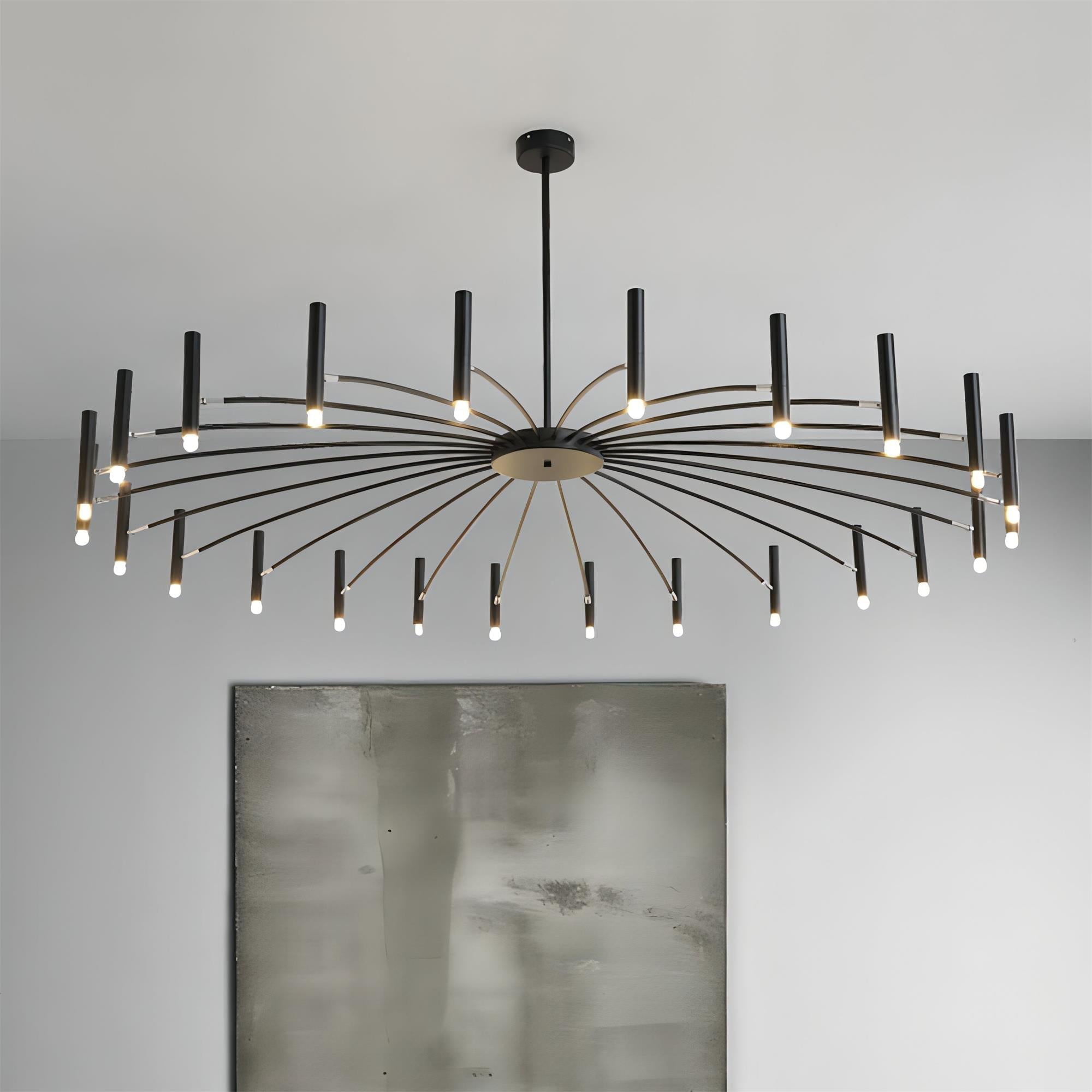 Cemarus Vintage Industrial Metal Chandelier - Lamp Copper