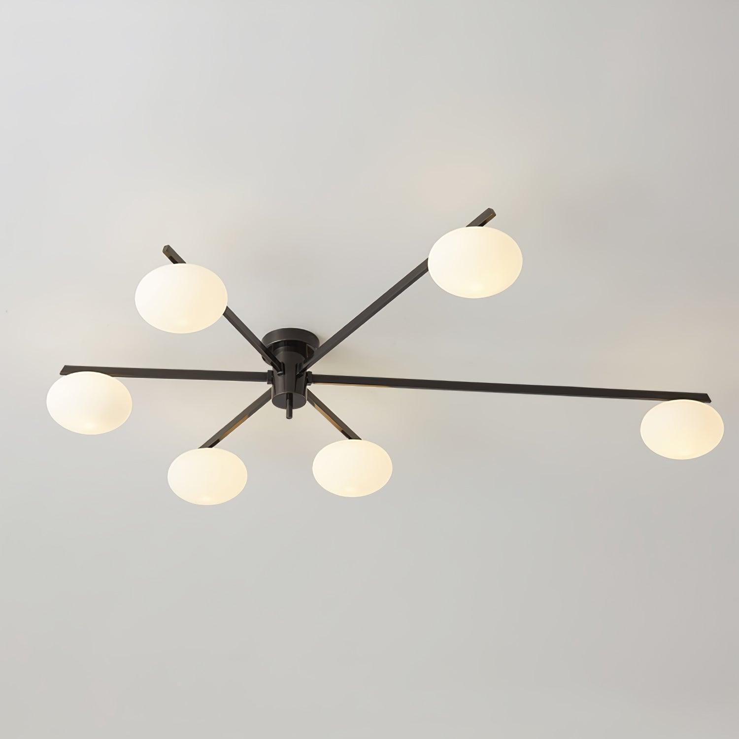 Valentina Lampada da Soffitto Moderna in Vetro Nero