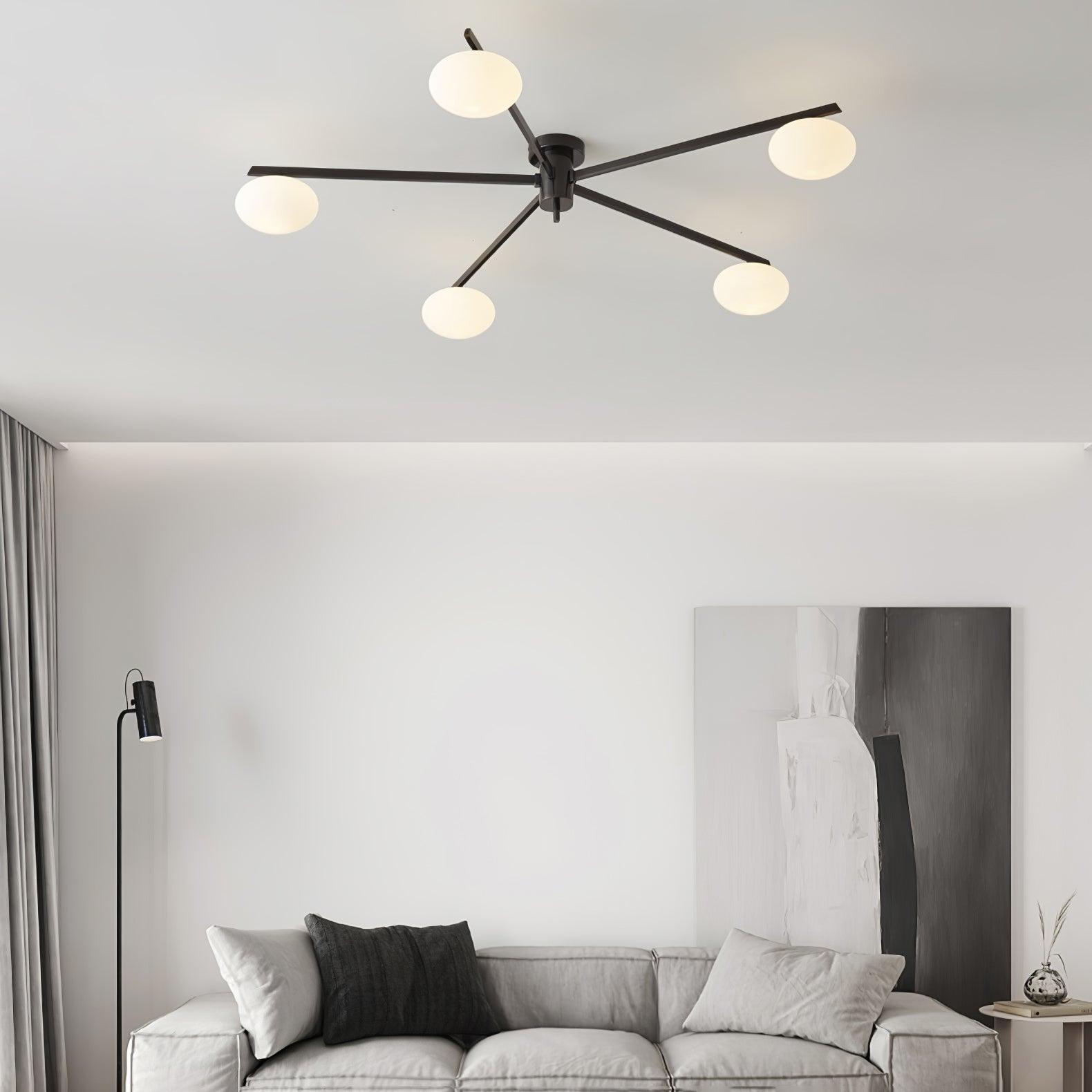 Valentina Lampada da Soffitto Moderna in Vetro Nero