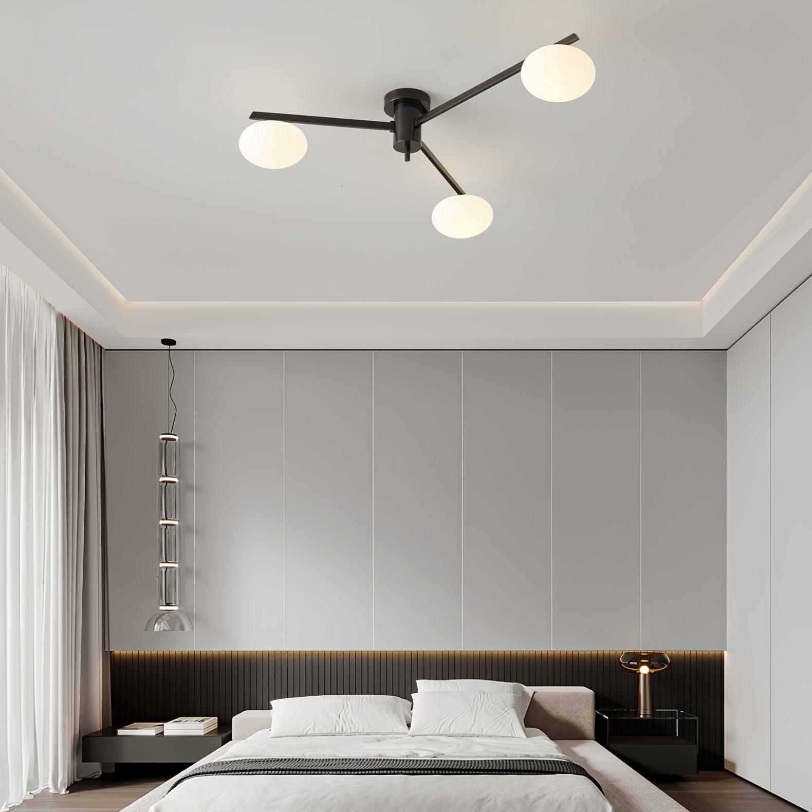 Valentina Lampada da Soffitto Moderna in Vetro Nero