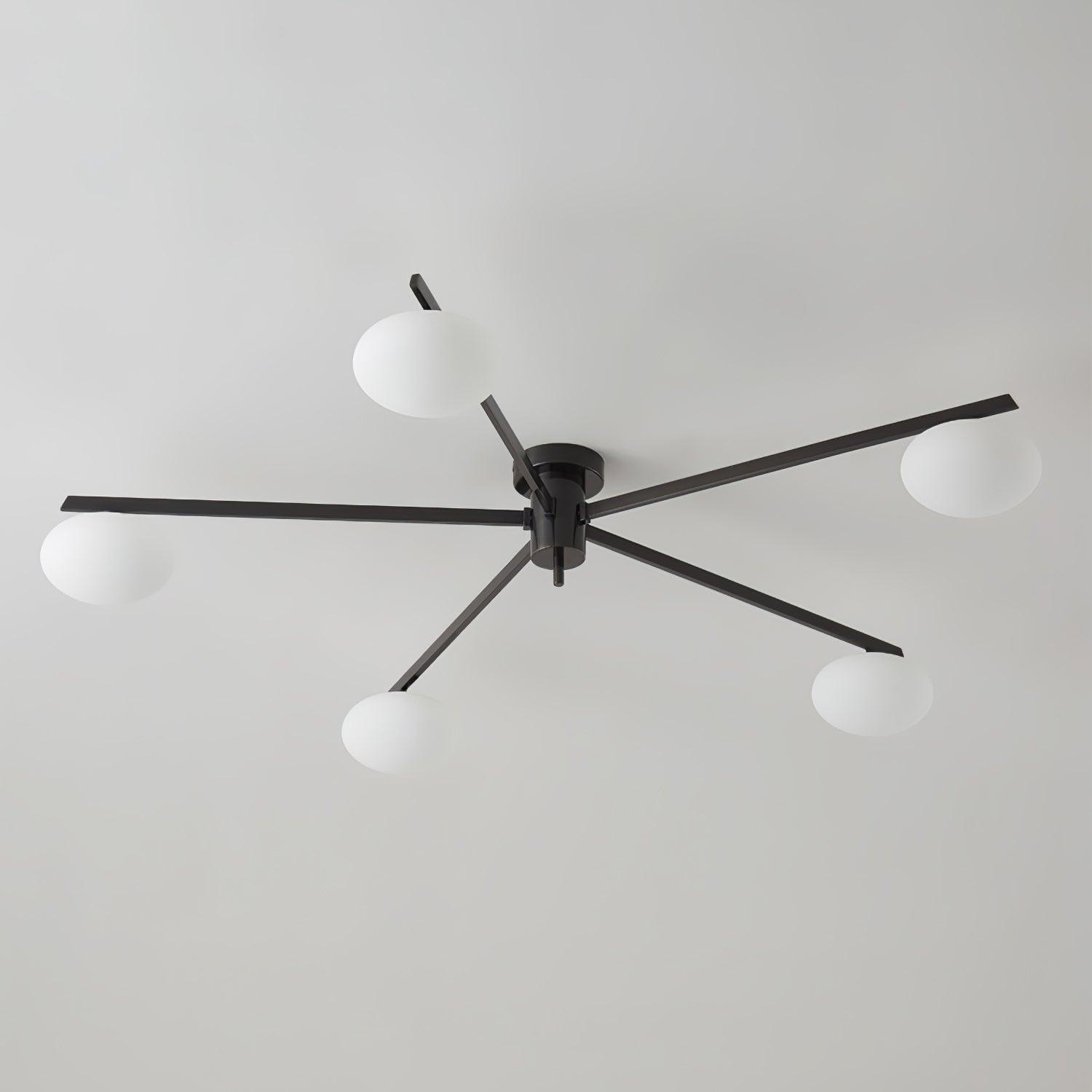 Valentina Lampada da Soffitto Moderna in Vetro Nero