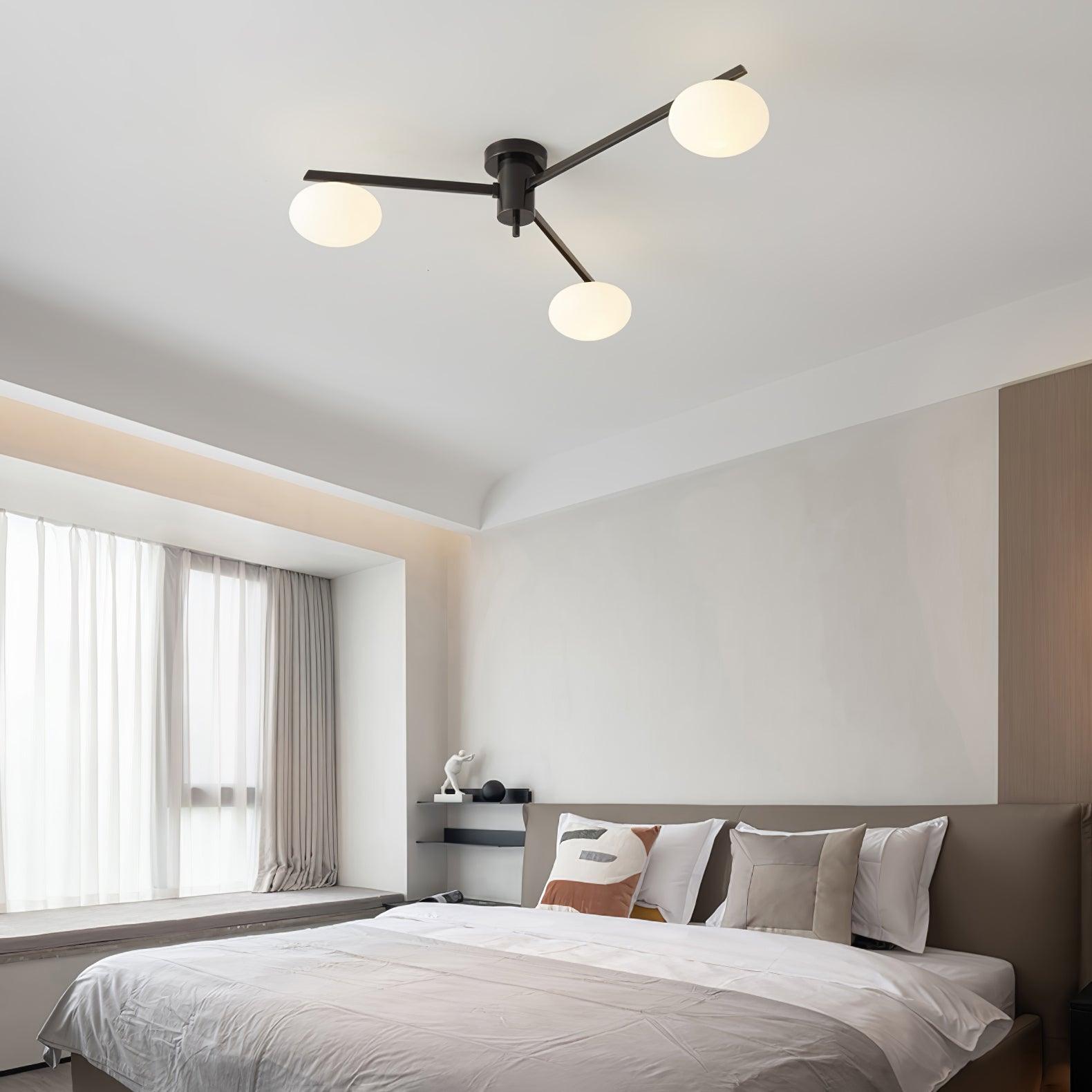 Valentina Lampada da Soffitto Moderna in Vetro Nero