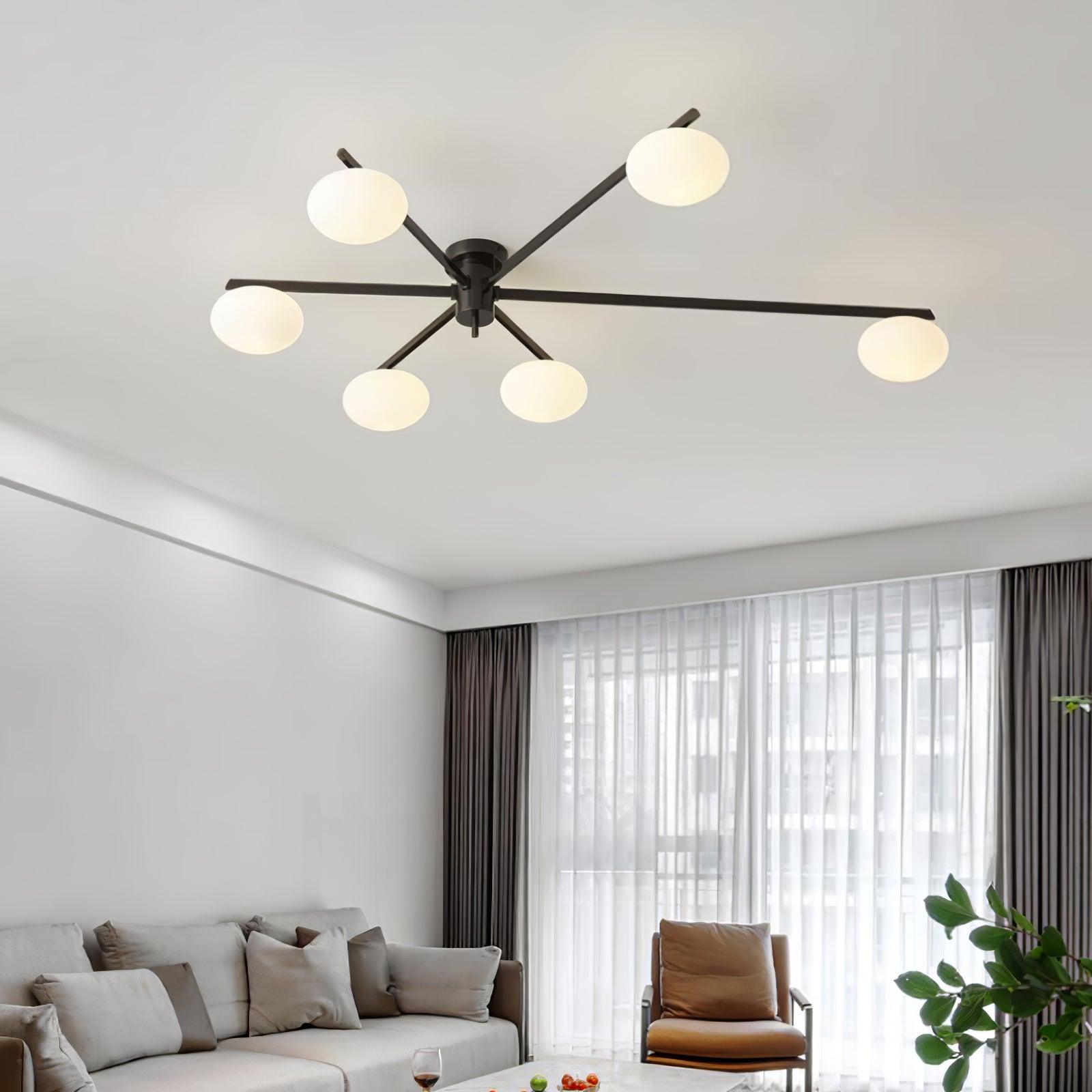 Valentina Lampada da Soffitto Moderna in Vetro Nero
