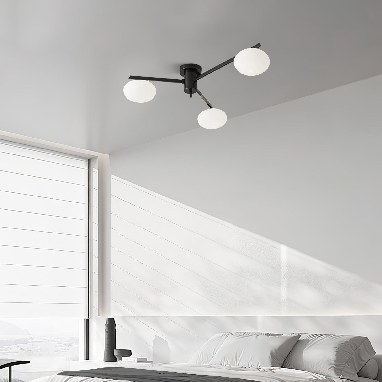 Valentina Lampada da Soffitto Moderna in Vetro Nero