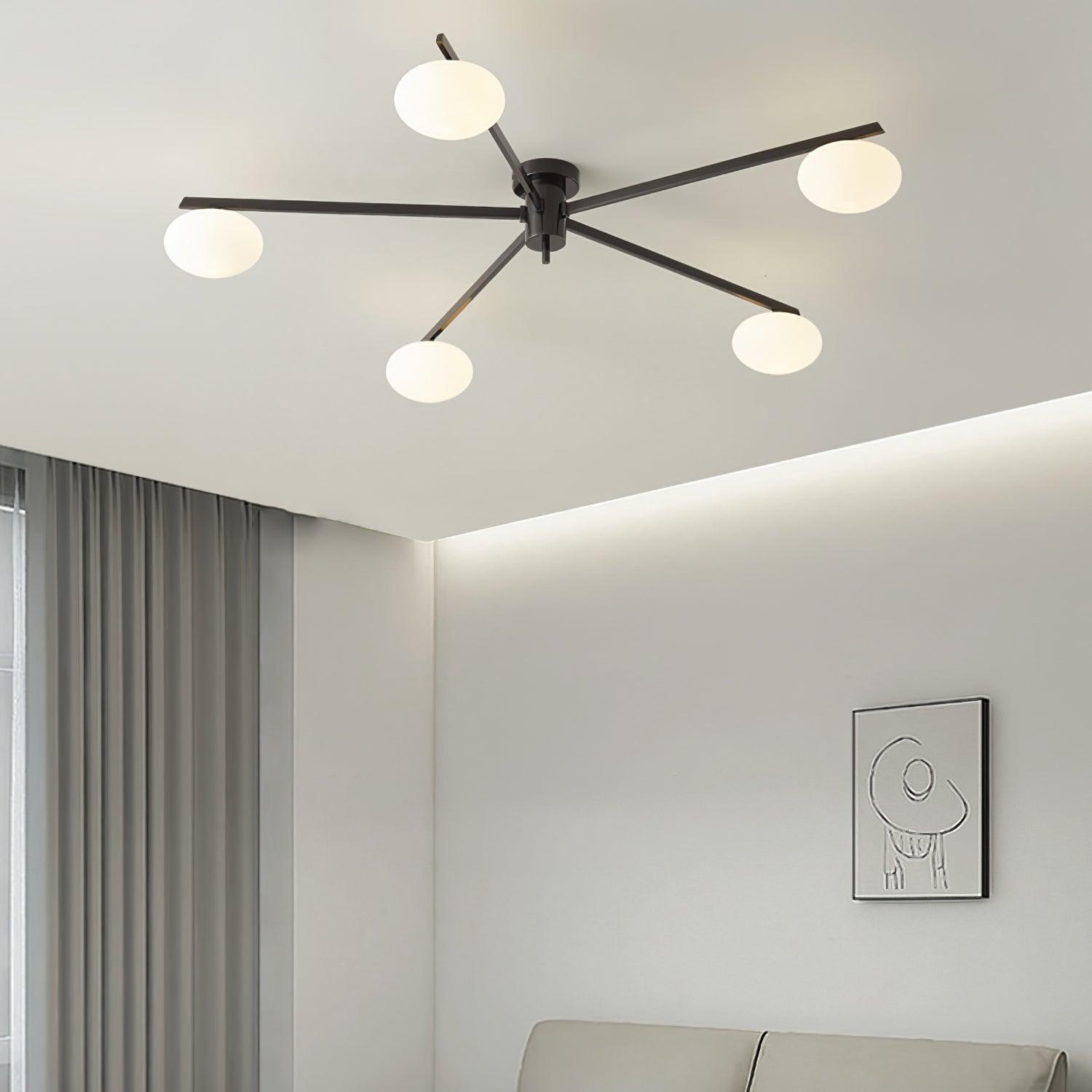 Valentina Lampada da Soffitto Moderna in Vetro Nero