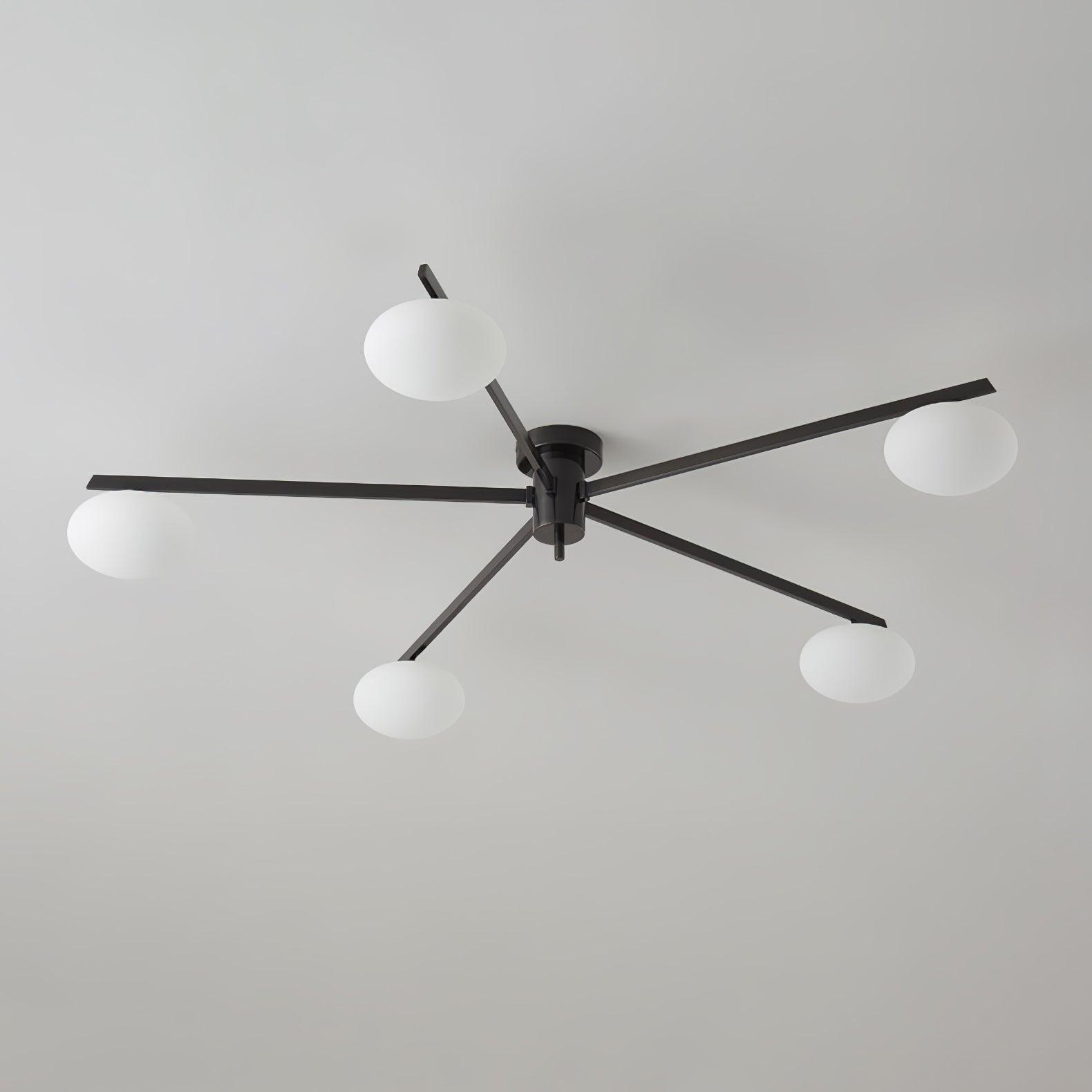Valentina Lampada da Soffitto Moderna in Vetro Nero