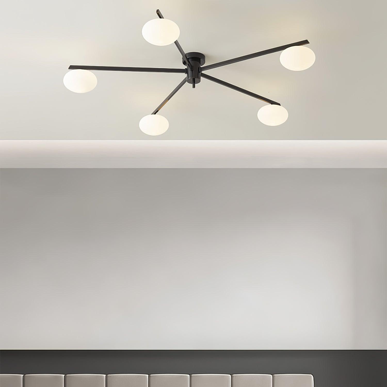 Valentina Lampada da Soffitto Moderna in Vetro Nero