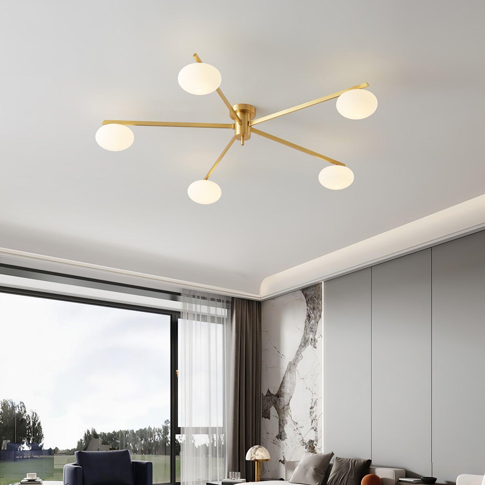 Valentina Lampada da Soffitto Moderna in Vetro Nero
