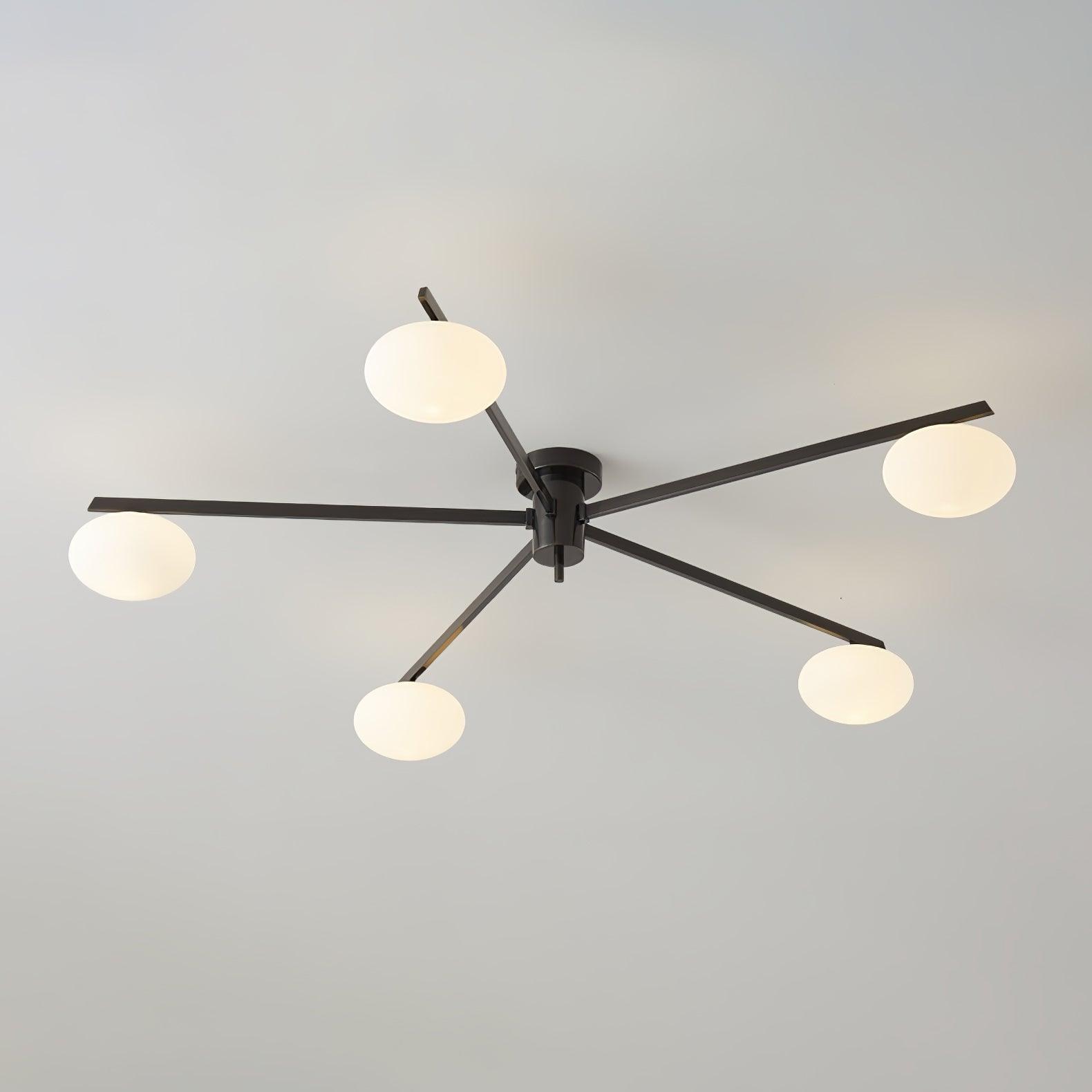 Valentina Lampada da Soffitto Moderna in Vetro Nero