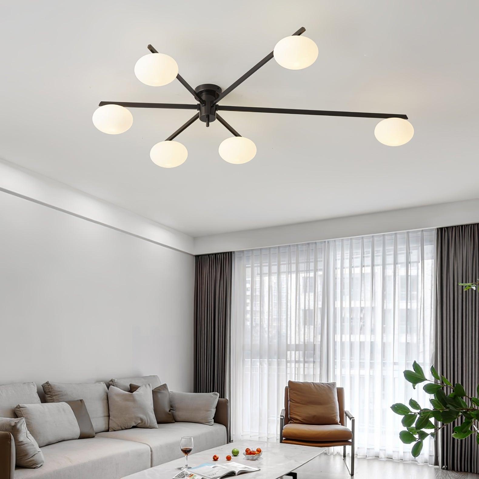 Valentina Lampada da Soffitto Moderna in Vetro Nero