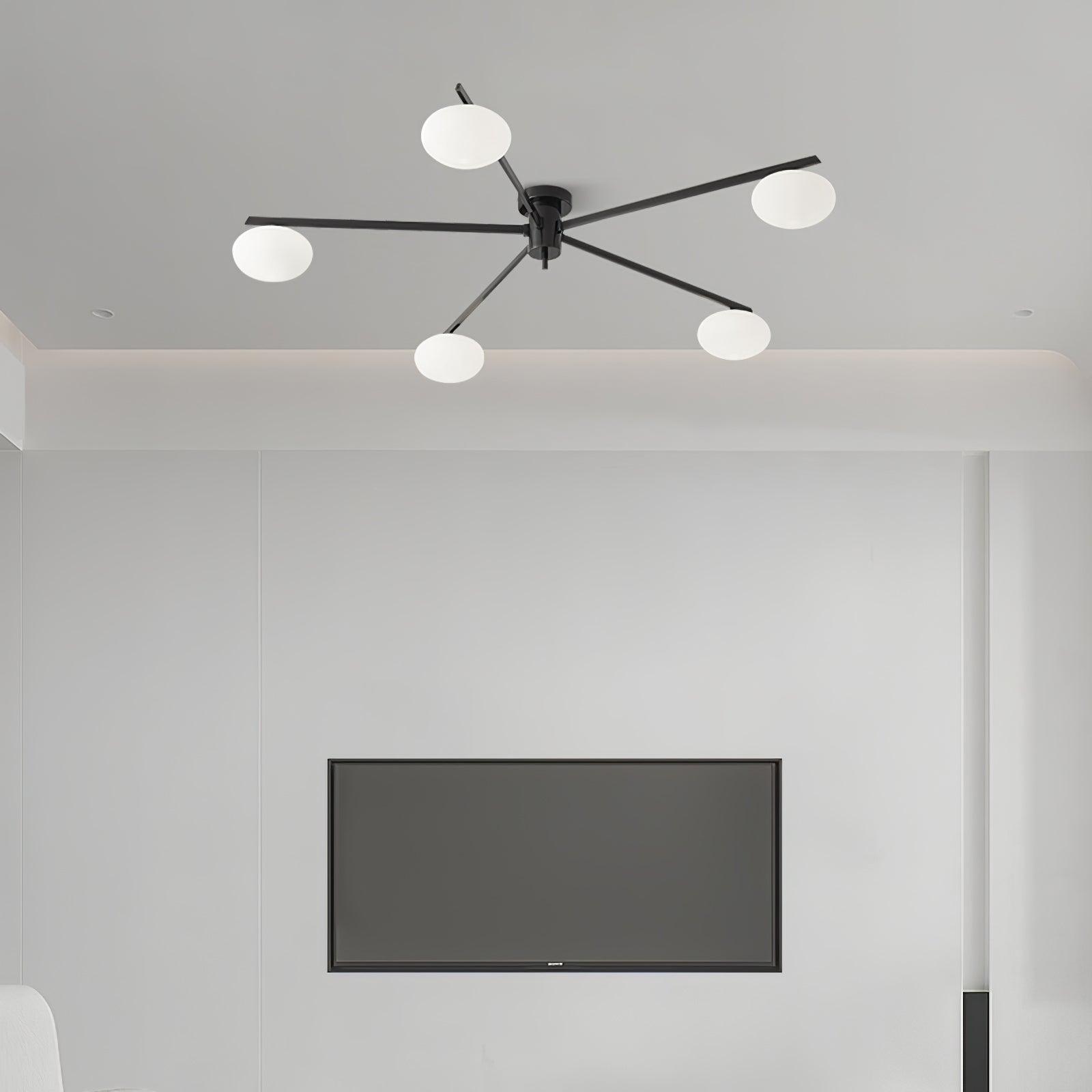 Valentina Lampada da Soffitto Moderna in Vetro Nero