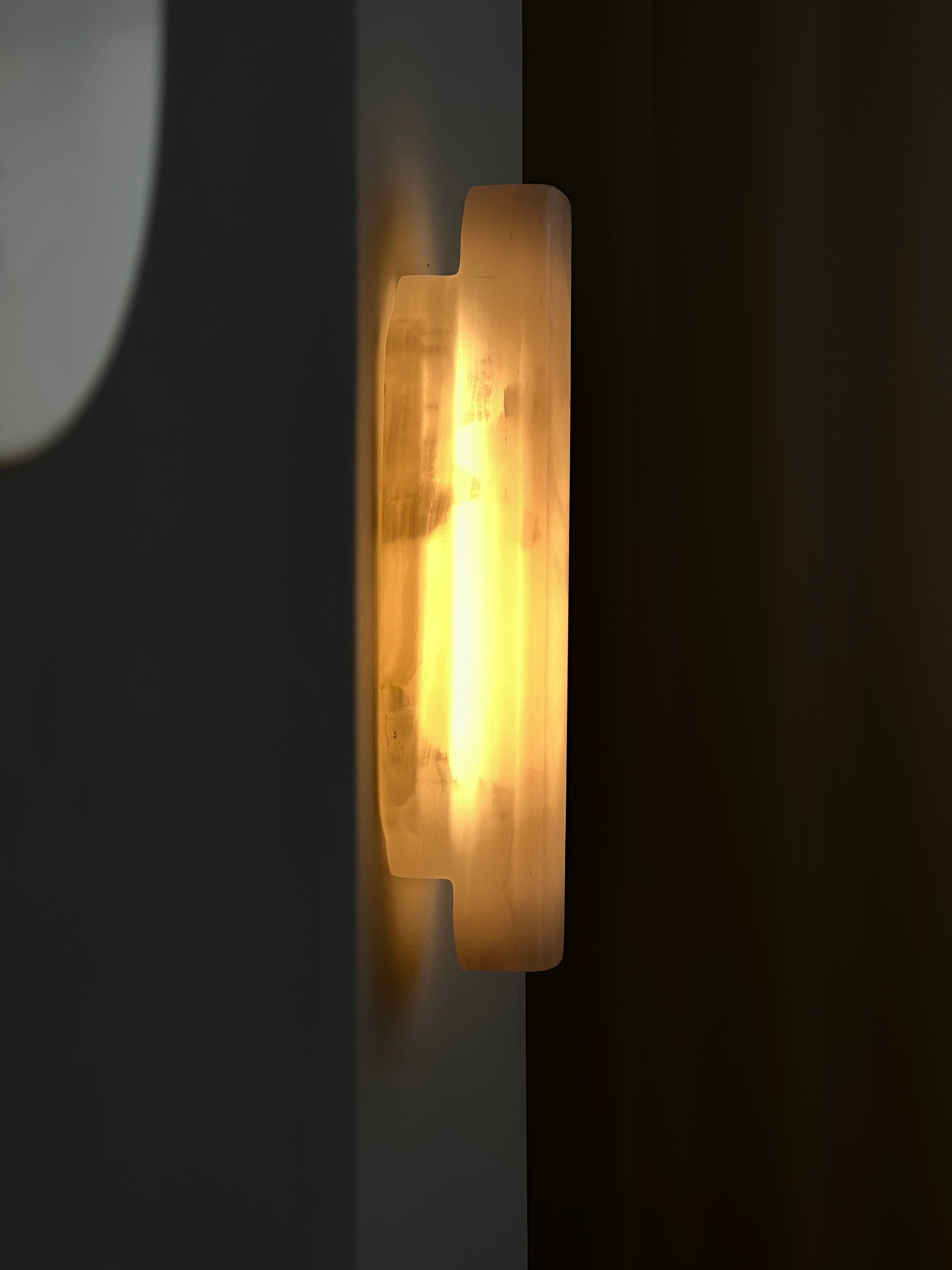 Eurcara Modern Minimalist Natural Marble Wall Lamp - Lamp Copper