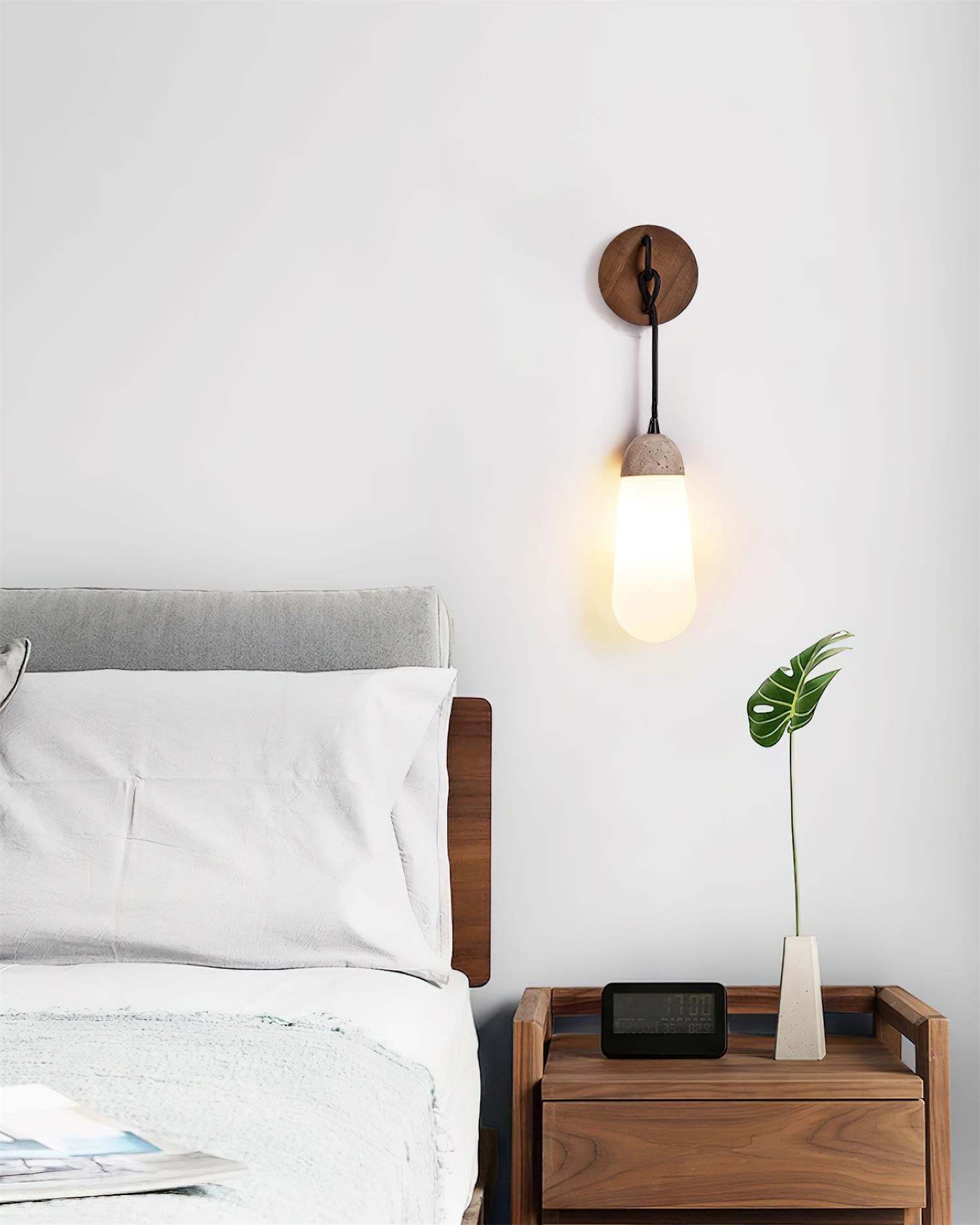 Ritta Wall Lamp Travertine Teardrop-shaped - Letslighting