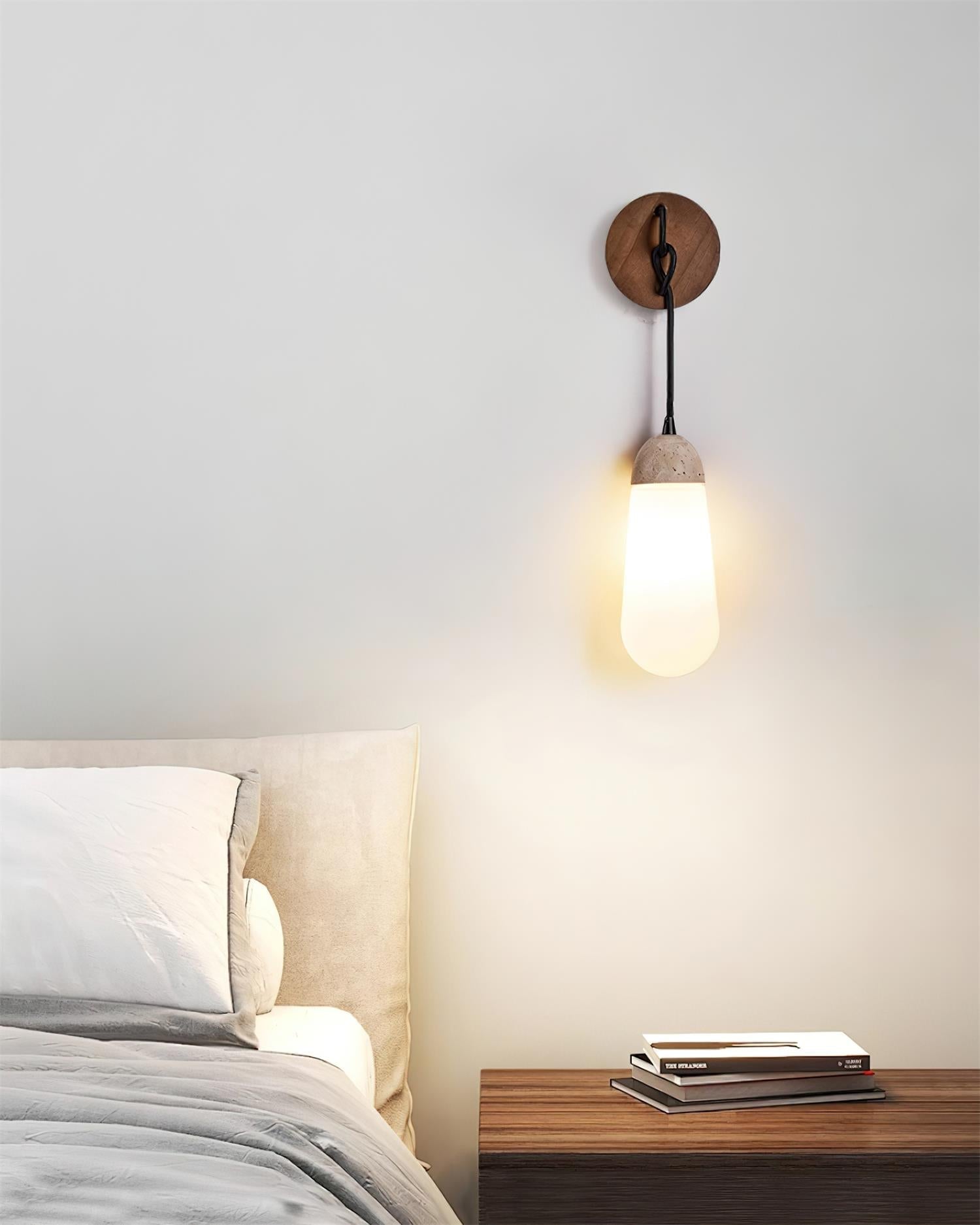 Ritta Wall Lamp Travertine Teardrop-shaped - Letslighting