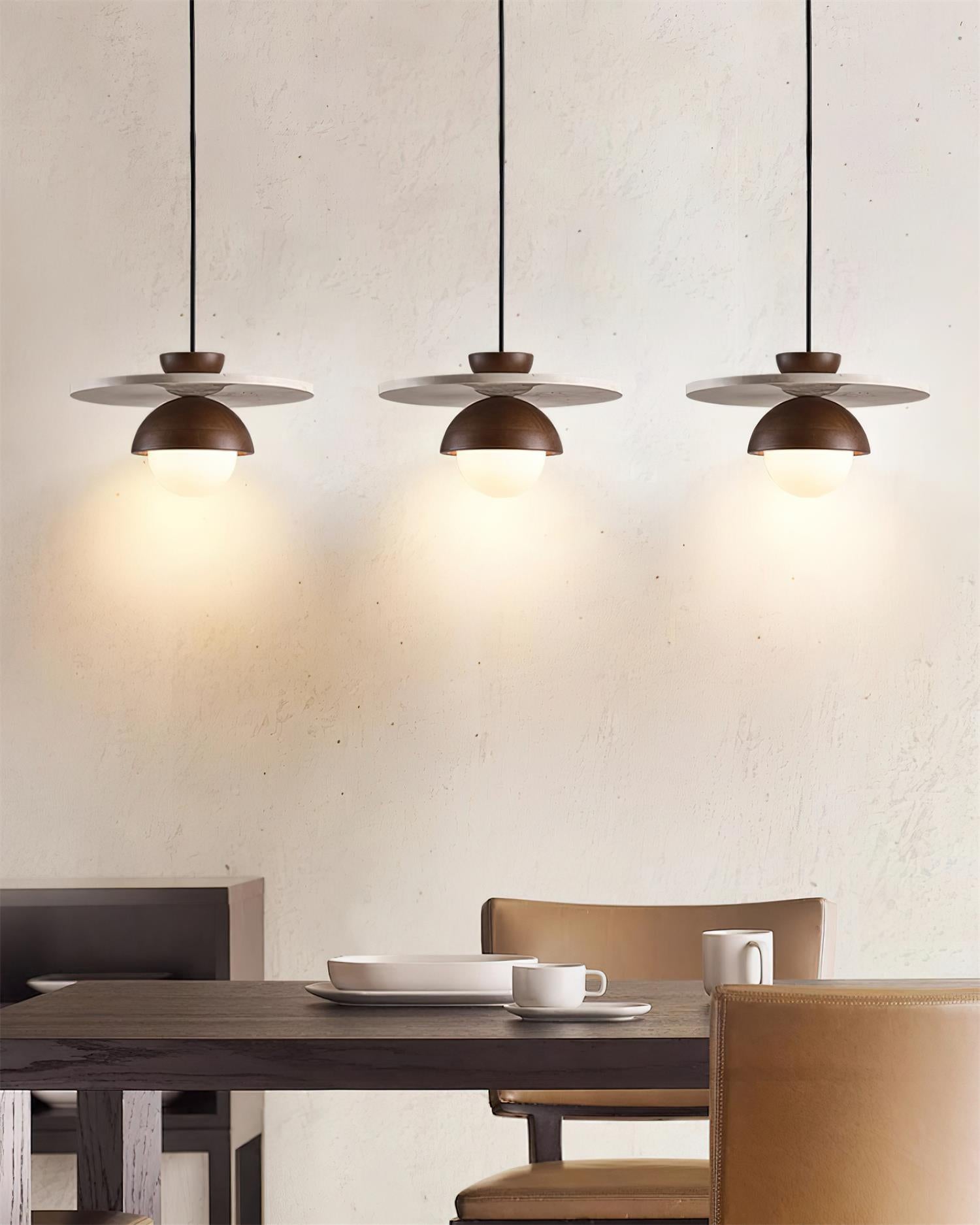 Ritta Pendant Light Glass Globe Travertine - Letslighting