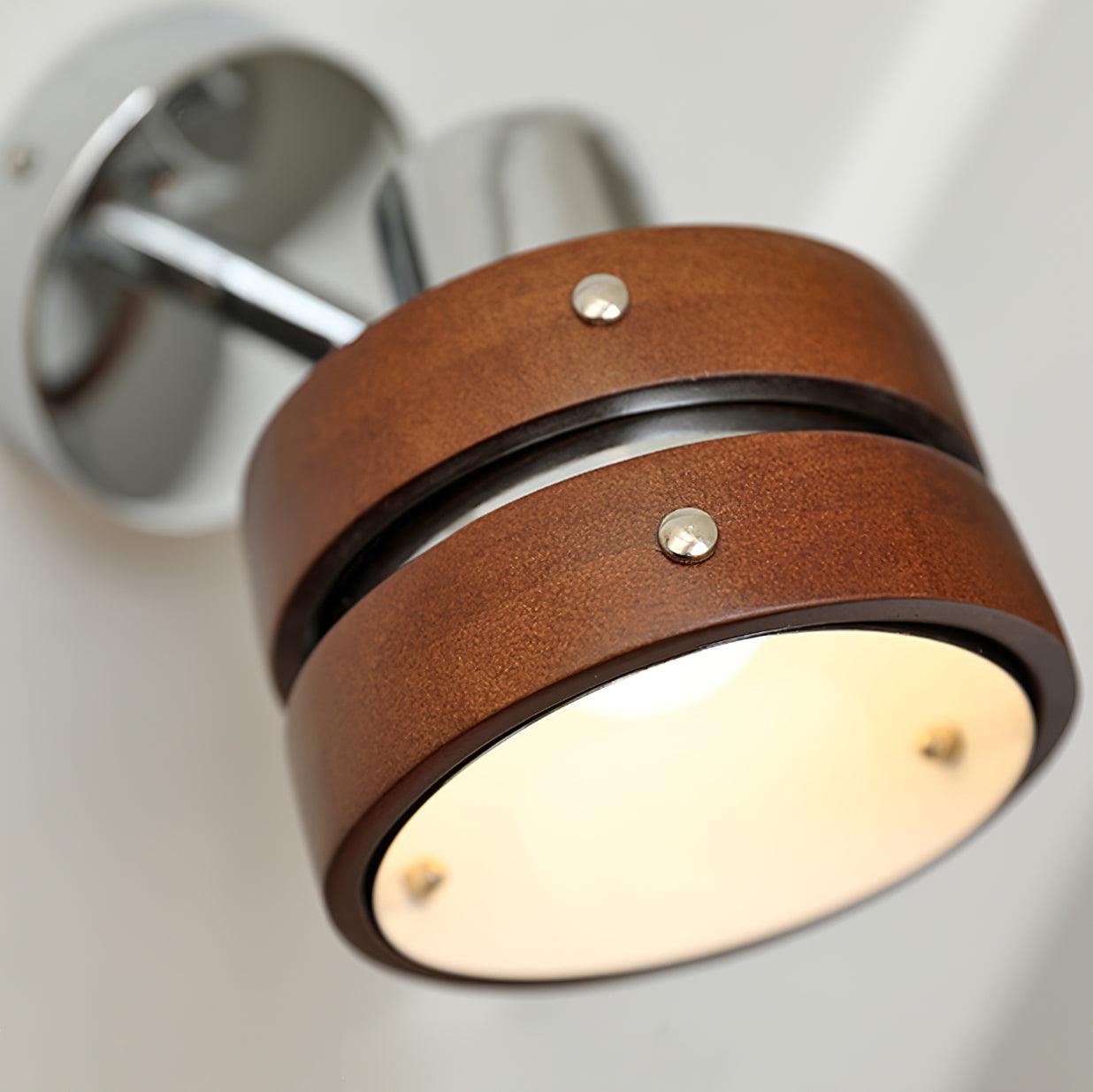 Wall Lamp Metal & Wood Barrel Shade Adjustable Warm Glow - Letslighting