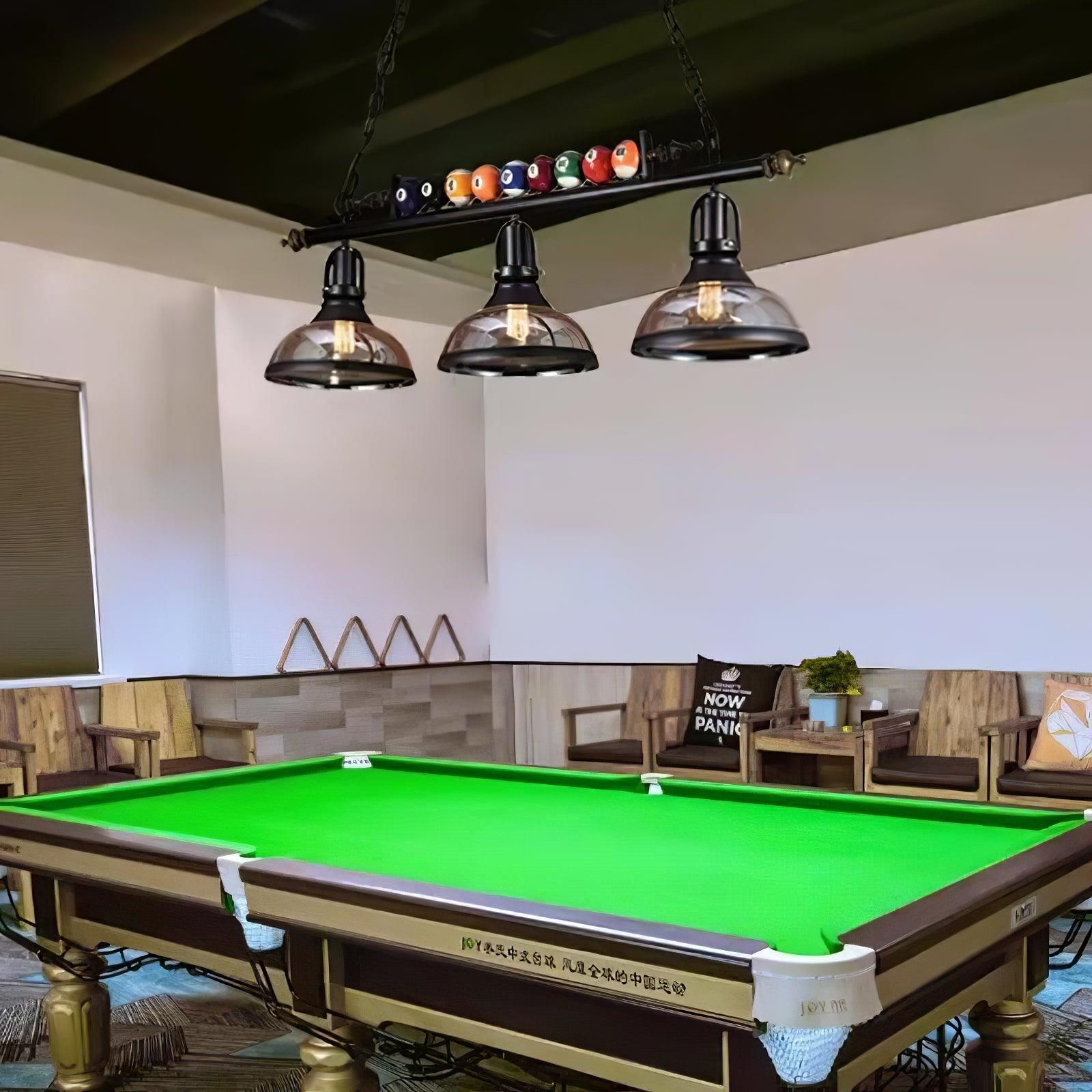 Lustra Chandelier Billiard Ball Black Glass Modern - Letslighting