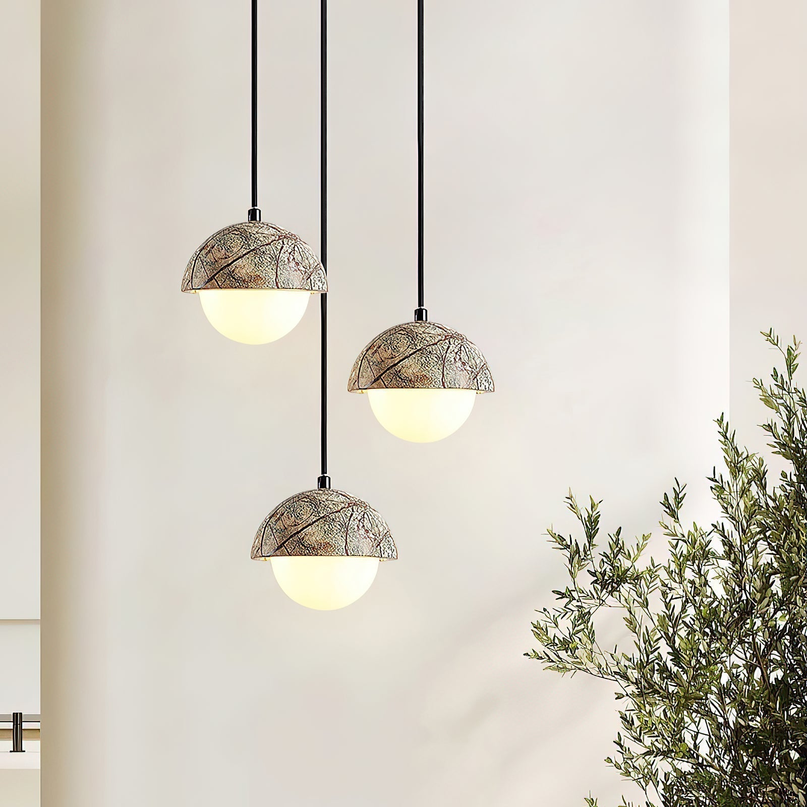 Lylorarae Modern Minimalist Marble Glass Pendant Lamp - Lamp Copper