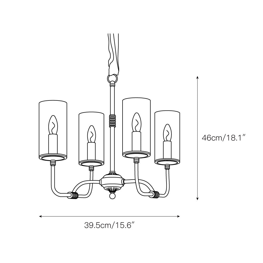 Araeos Postmodern Luxury Brass Glass Chandelier - Lamp Copper