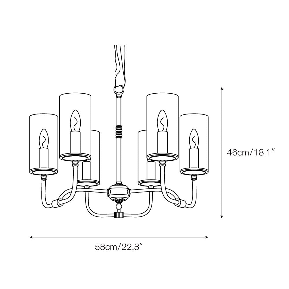 Araeos Postmodern Luxury Brass Glass Chandelier - Lamp Copper