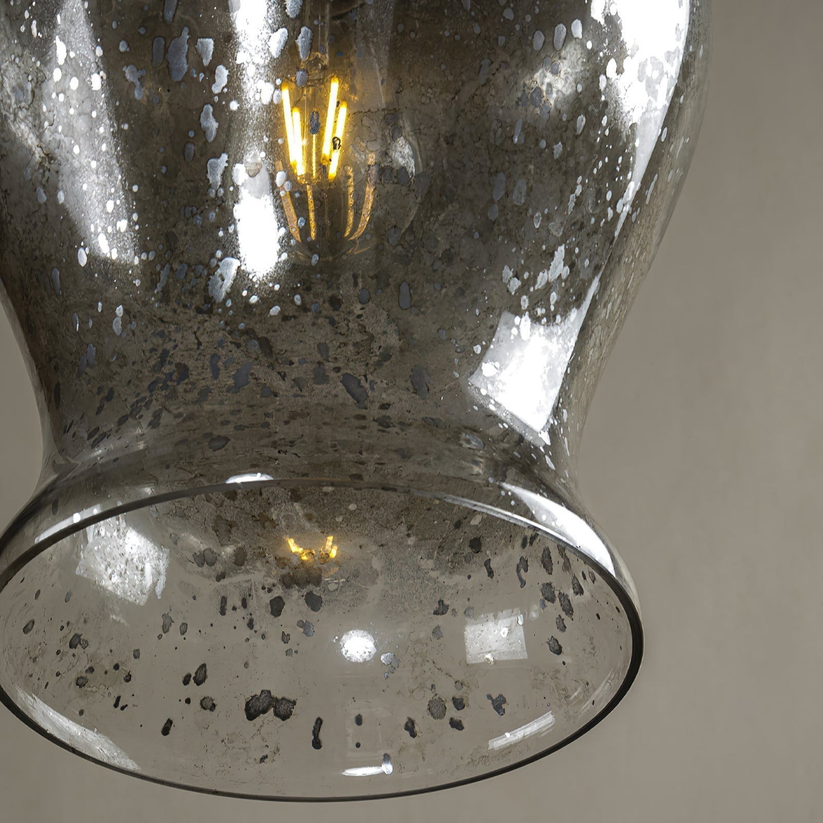 Ilvenel Vintage Industrial Wooden Glass Pendant Lamp - Lamp Copper