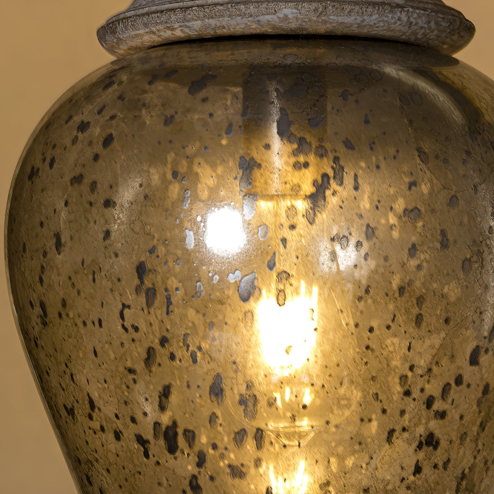 Ilvenel Vintage Industrial Wooden Glass Pendant Lamp - Lamp Copper