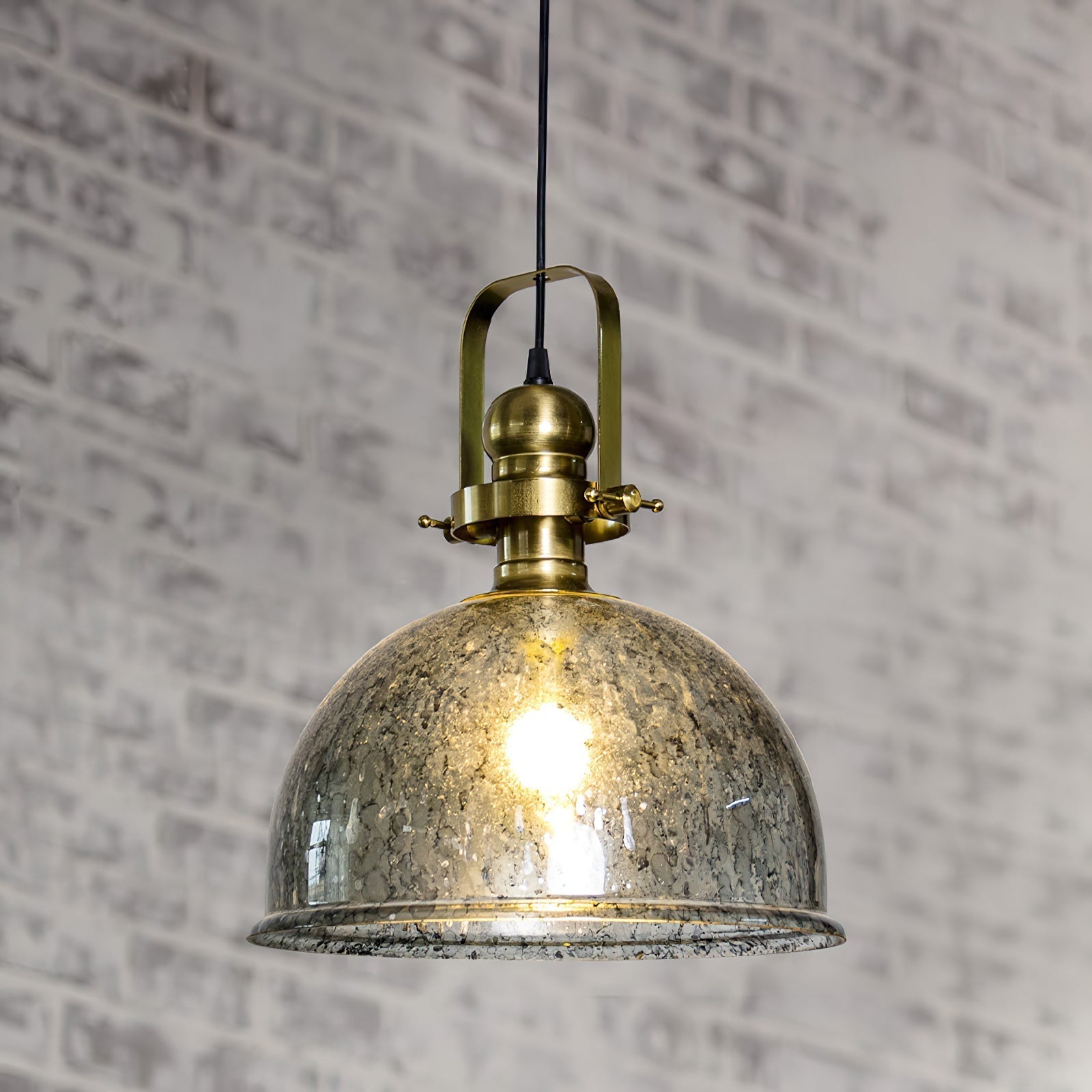 Ilvenel Vintage Industrial Wooden Glass Pendant Lamp - Lamp Copper