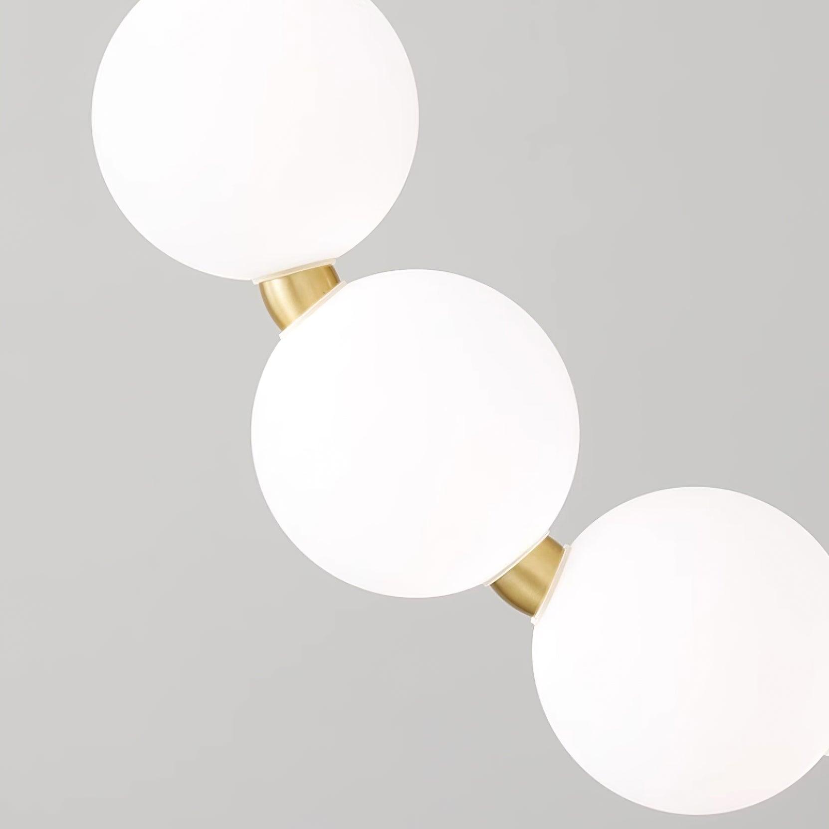 Chandelier Brass Ring Acrylic Spheres Modern Minimalist - Letslighting