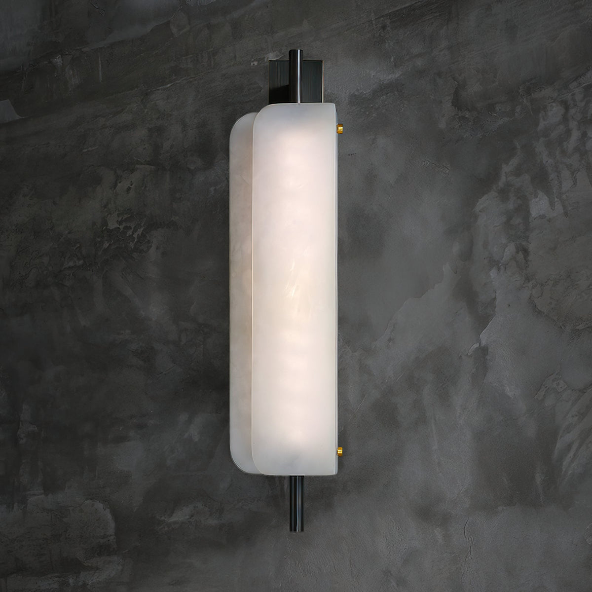 Cenore Modern Minimalist White Alabaster Wall Lamp - Lamp Copper
