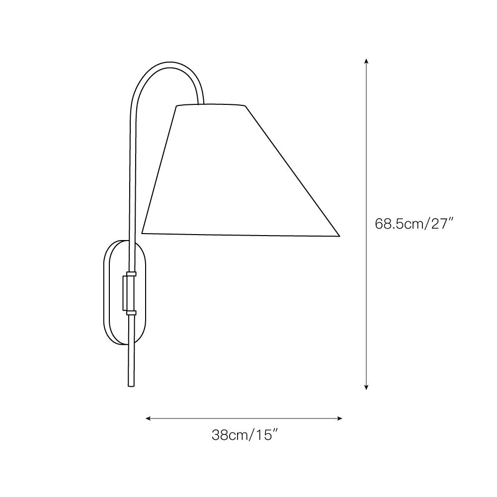 Nyphaiel Modern Minimalist Brass Fabric Wall Lamp - Lamp Copper