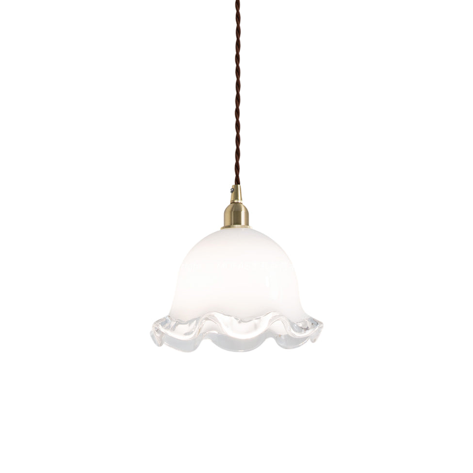 Allirora Premium Elegance Brass Glass Pendant Lamp - Lamp Copper