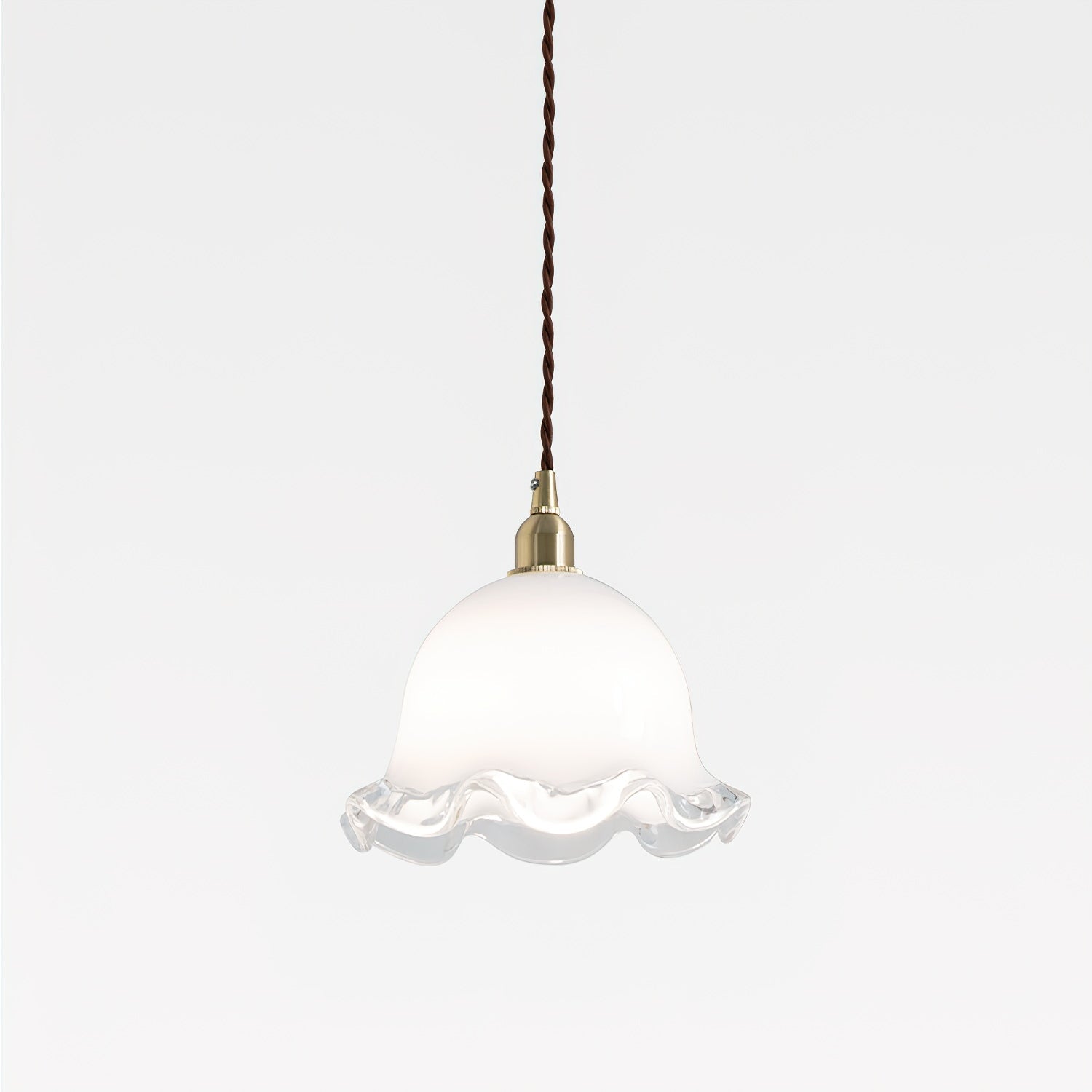 Allirora Premium Elegance Brass Glass Pendant Lamp - Lamp Copper