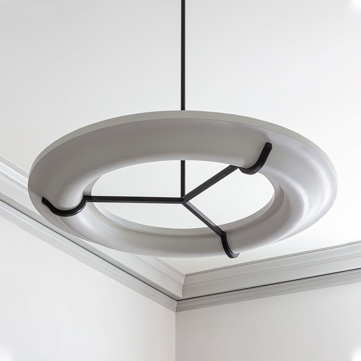 Eldorora Modern Minimalist Brass Alabaster Chandelier - Lamp Copper