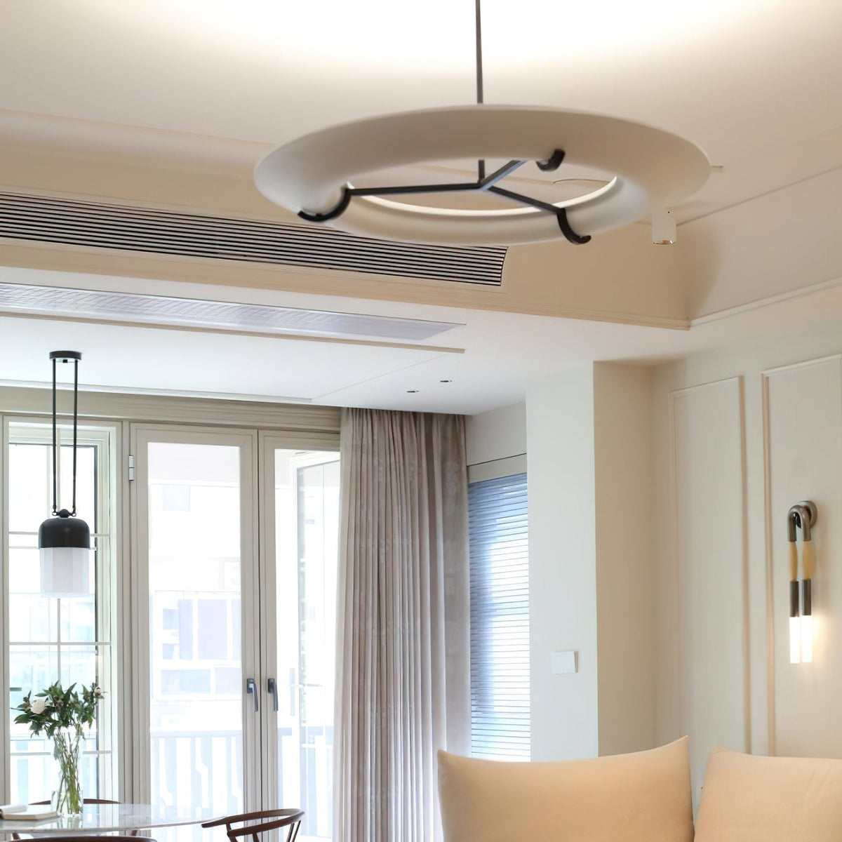 Eldorora Modern Minimalist Brass Alabaster Chandelier - Lamp Copper
