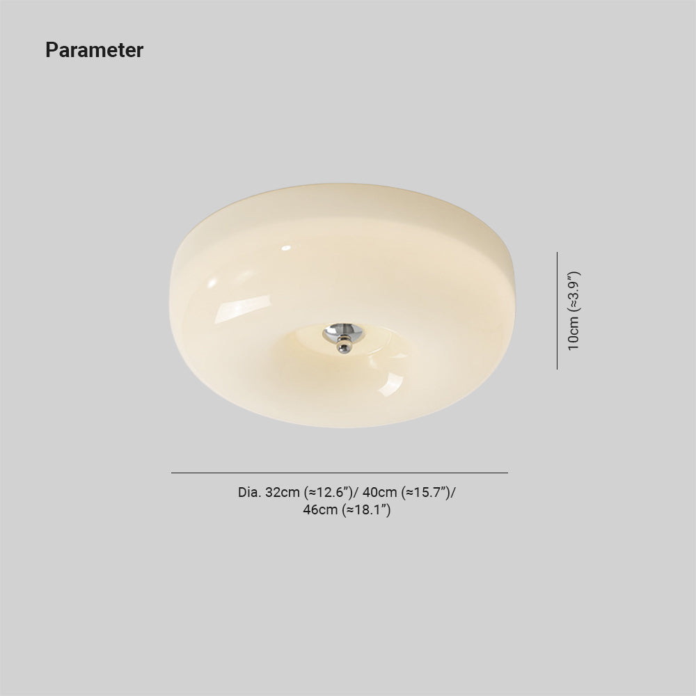 Valentina Lampada da Soffitto Vintage in Vetro Crema