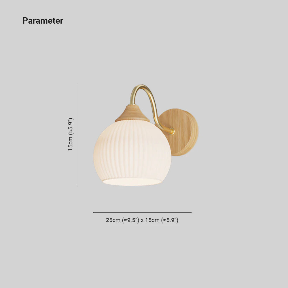 Muto Nordico Applique Resina Legno Bianco Camere da Letto Balcone