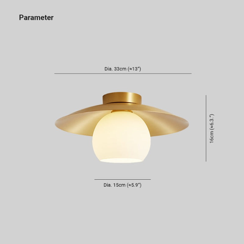 Arisha Nordiche LED Metallo Vetro Plafoniere Giallo Corridoio Soggiorno