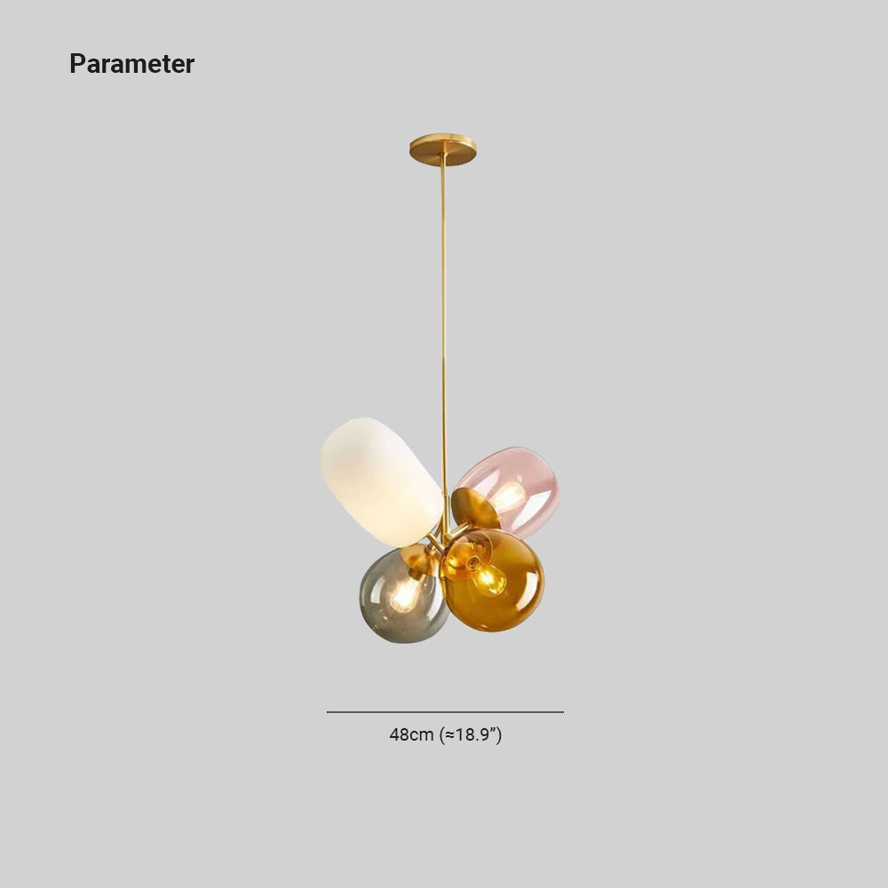 Valentina Design LED Vetro Colorate Palloncino Creative Lampade a Sospensione Metallo Vetro Soggiorno/Camera da Letto