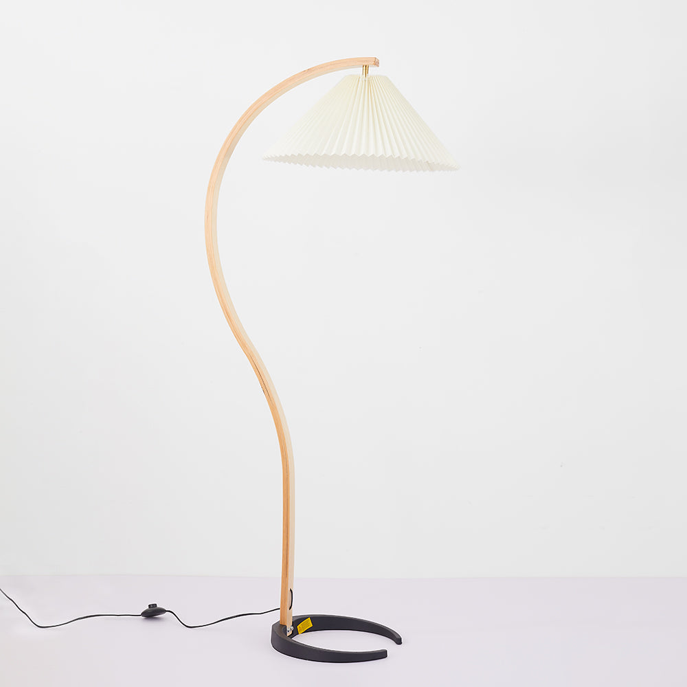 Muto Minimalista LED Lampada da Terra Metallo Legno Arco Soggiorno/Camera da Letto