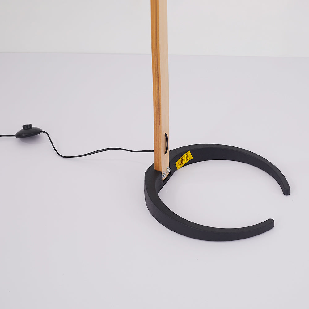 Muto Minimalista LED Lampada da Terra Metallo Legno Arco Soggiorno/Camera da Letto