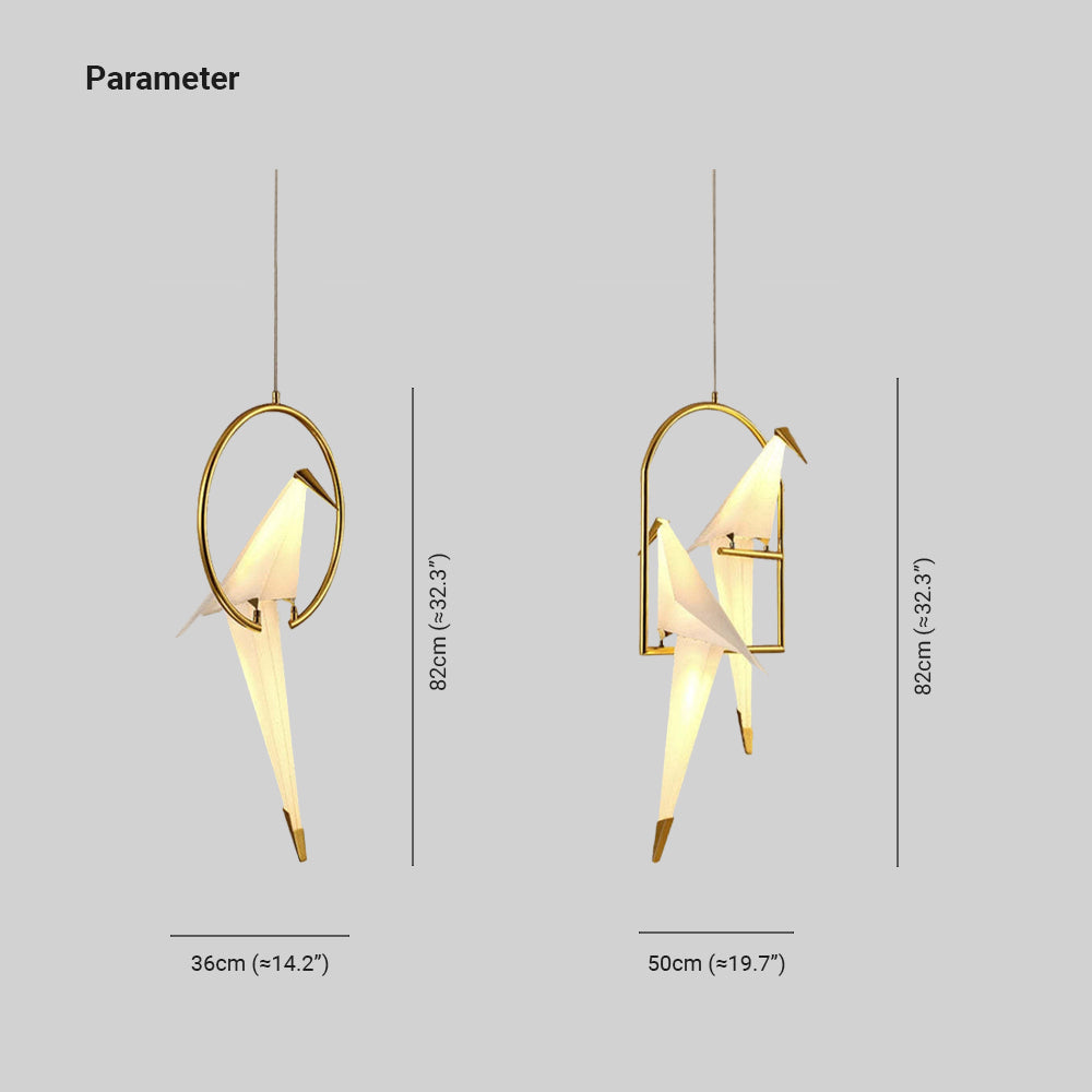Avi Modern Lampada a Sospensione Vetro Bianco/Chiaro Ucello Nordica Post Moderna