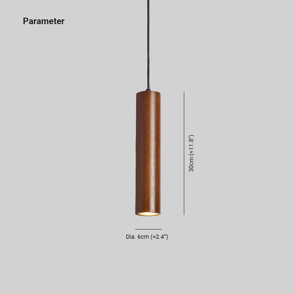 Muto Minimalismo LED Lampade a Sospensione Cilindrico/Legno Camera da Letto/Cucina