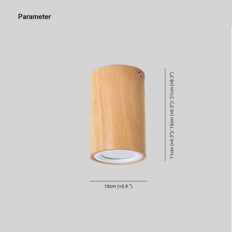 Muto Moderne LED Plafoniere Legno Corridoio/Balcone Cilindrica