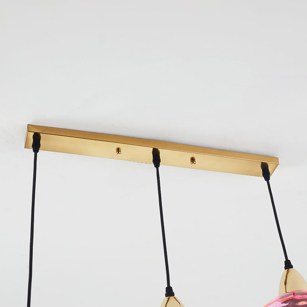 Valentina Design LED Lampada a Sospensione Vetro Ripple Acqua Variopinte Ciondolo Sfera Soggiorno/Camera da Letto