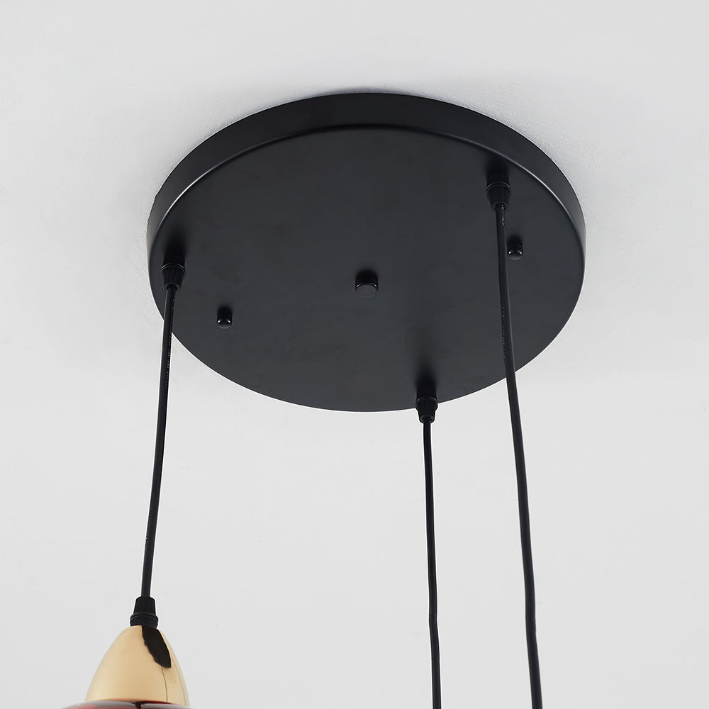 Valentina Design LED Lampada a Sospensione Vetro Ripple Acqua Variopinte Ciondolo Sfera Soggiorno/Camera da Letto